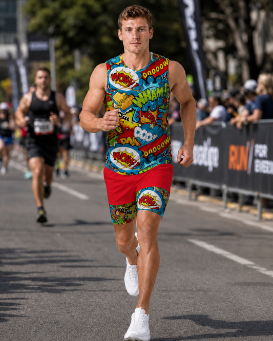 Men's 2-in-1 Run Short with Pocket Tights - Boom Bang Wham