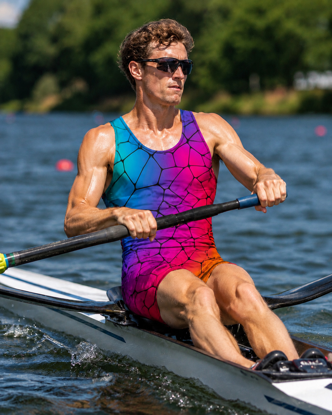 Men's Rowing Unisuit - Stained Glass