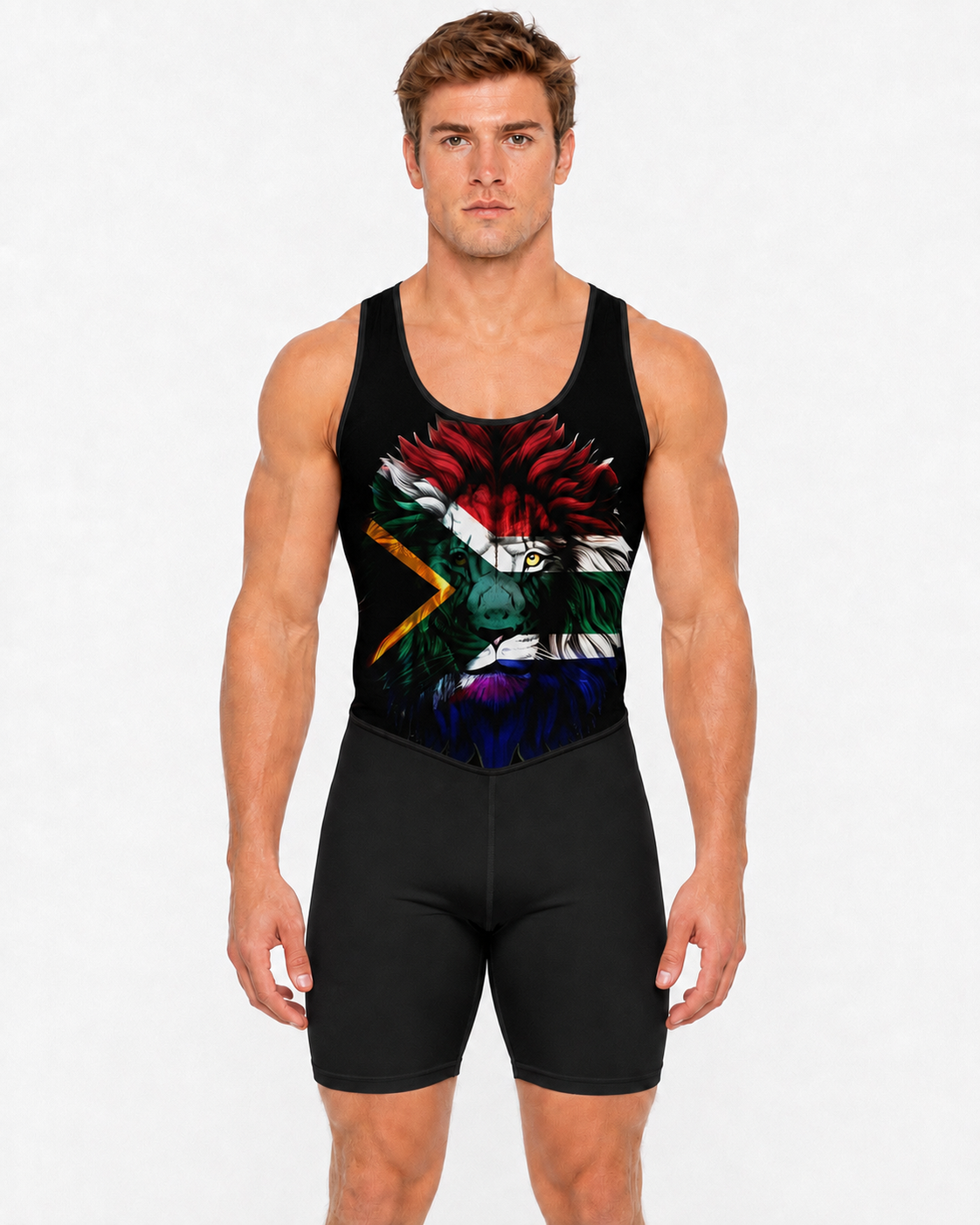Men's Rowing Unisuit - South African Flag Lion