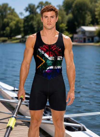 Men's Rowing Unisuit - South African Flag Lion