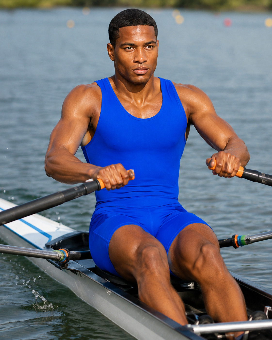 Men's Rowing Unisuit - Plain Blue
