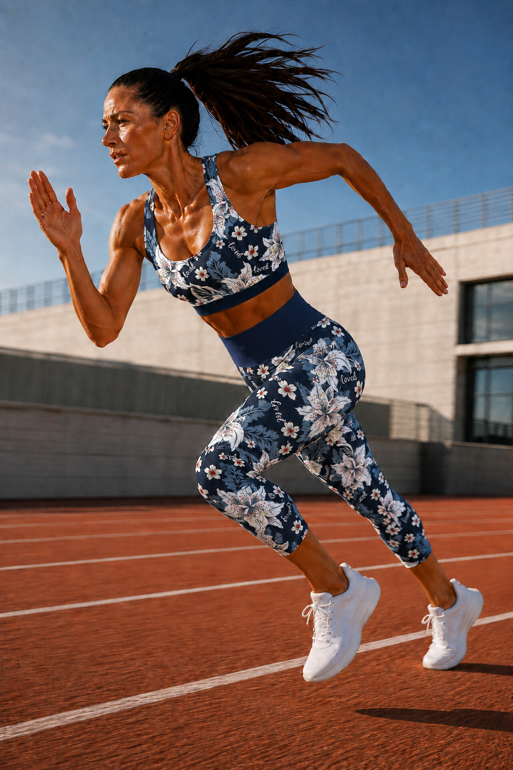 Women's High-Waisted Athleisure 3/4 Leggings – Believe Lily Love – Alpha & Omega