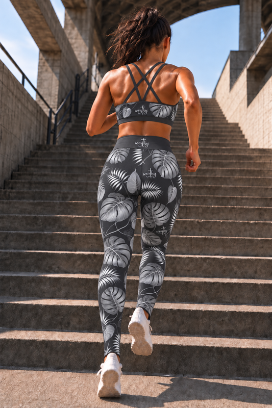 Women's High-Waisted Athleisure Full-Length Leggings – Worthy – Alpha & Omega