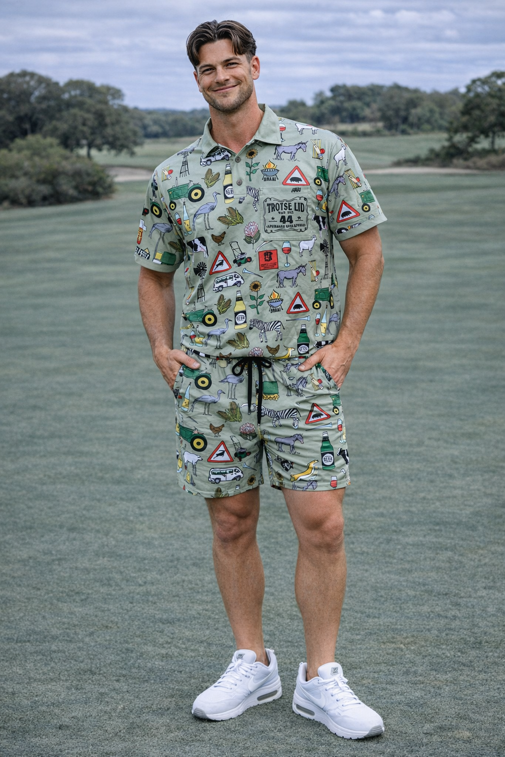 44 Suid Afrika Printed Golf Shirt (3467)