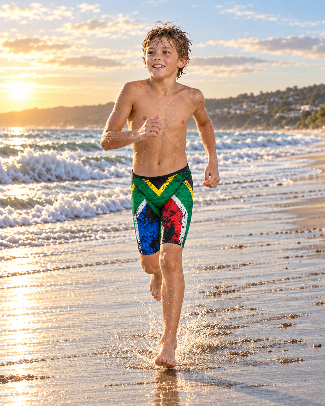 Boys' Jammer Swimsuit - South African Flag