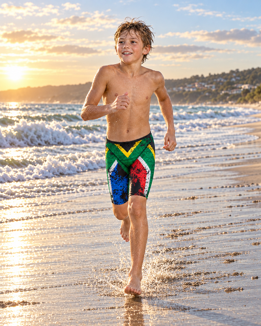 Boys' Jammer Swimsuit - South African Flag