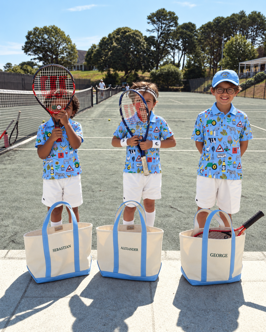 Kids' Golf Shirt – 44 Suid Afrika Light Blue
