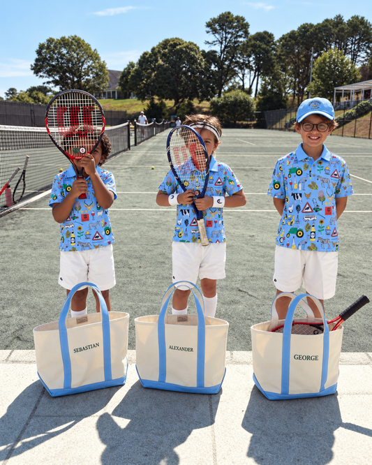 Kids' Golf Shirt – 44 Suid Afrika Light Blue