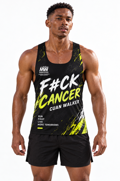 Cuan Walker F#ck Cancer - Men's Seamless Performance Running Vest