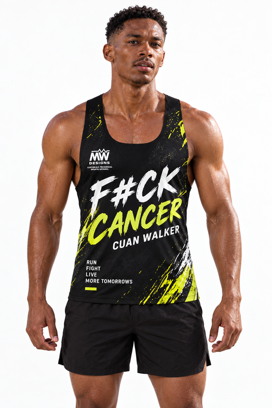 Cuan Walker F#ck Cancer - Men's Seamless Performance Running Vest