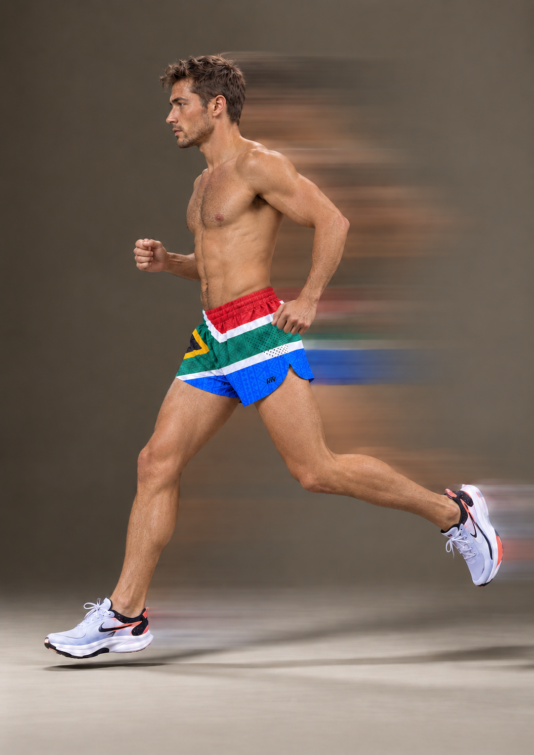 Men’s Velocity Lasercut Runshort – SA Flag