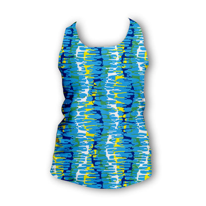 Blue Reflections - Ladies Seamless Performance Running Vest