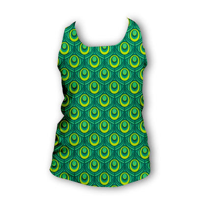 Green Peacock - Ladies Seamless Performance Running Vest