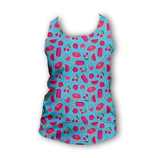 Strawberry Shortcake - Ladies Seamless Performance Running Vest