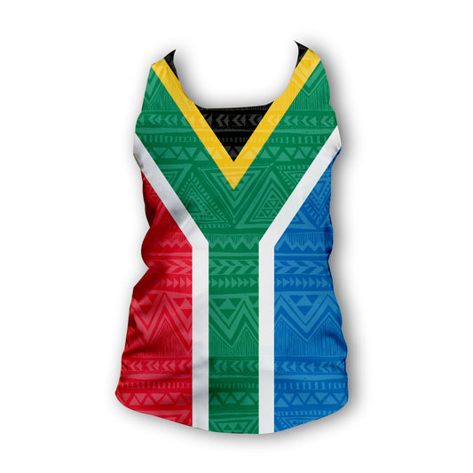 SA Flag - Ladies Seamless Performance Running Vest (2424)