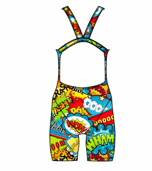 Women's Kneeskin Swimsuit – Boom Bang Wham Print | Martin West Designs