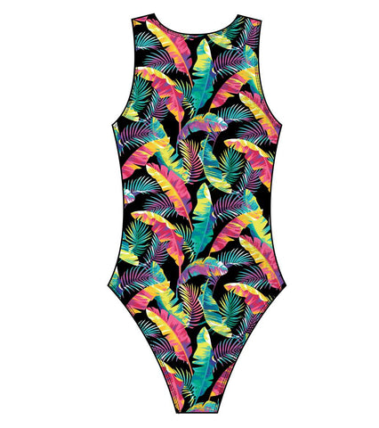 Female water polo swimsuit - FLASHY FOLIAGE 3632