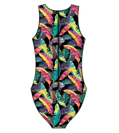 Female Water Polo Suit - Flashy Foliage (3632)