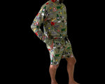 44 Suid Afrika - Beige Printed Fishing-hunting-Braai Hooded long Sleeve Shirt