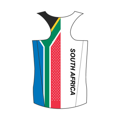 South African flag White Panel - Men's Seamless Performance Running Vest