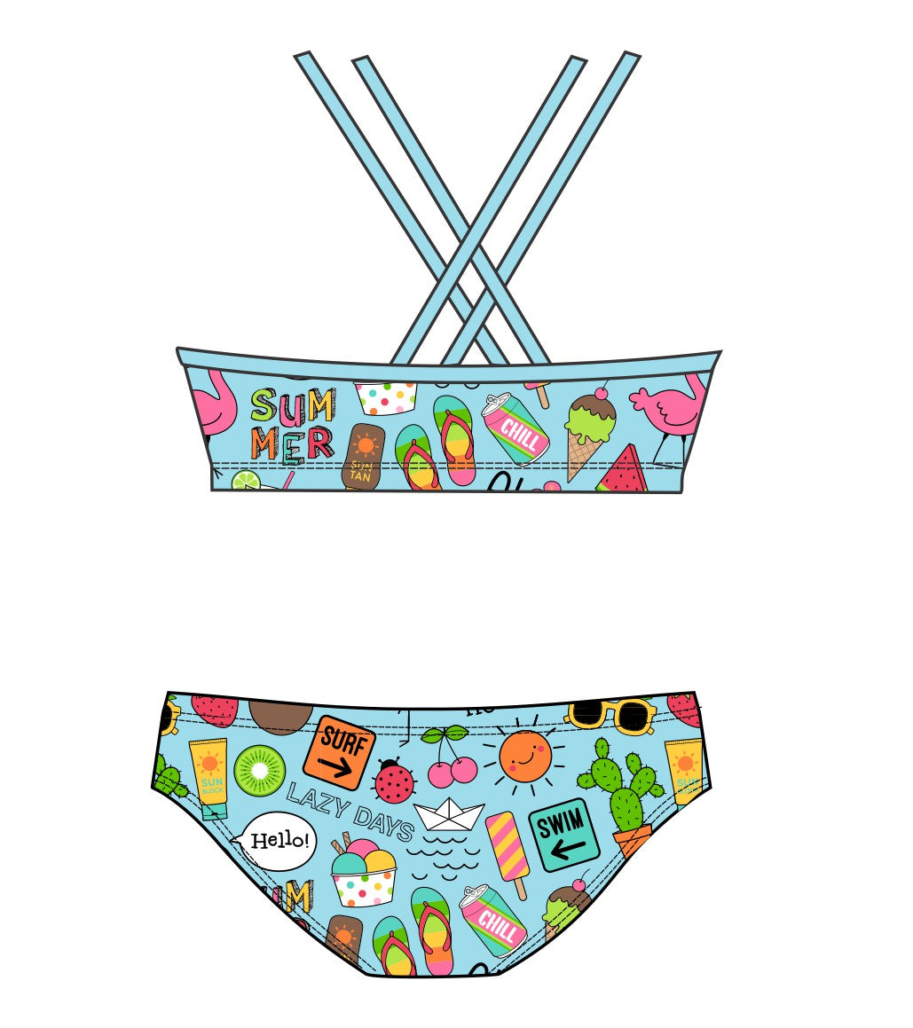 Female 2 piece training bikini  -  Aloha Holidays (3757)