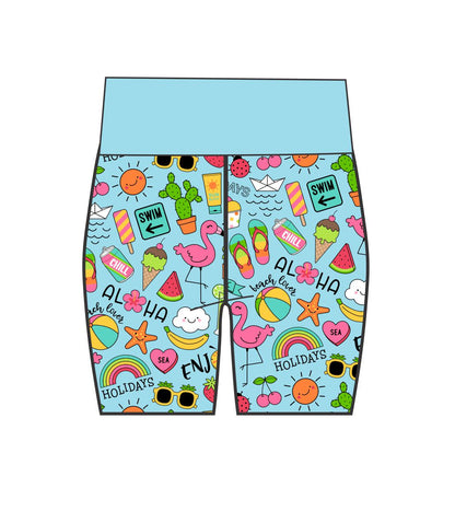 Aloha Holidays Female Active Short Length Tights (3757)