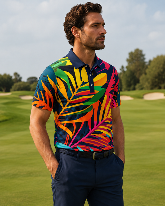 Bright Jungle Golf Shirt (3758)
