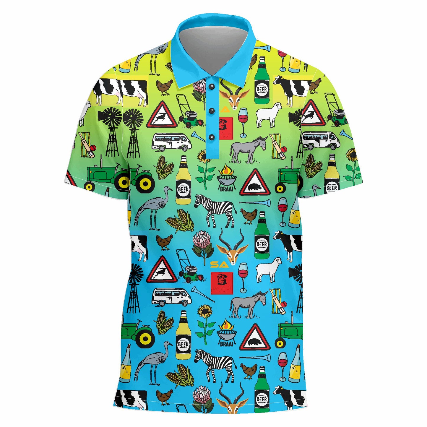 Yellow/Blue Ombre Iconic Golfer