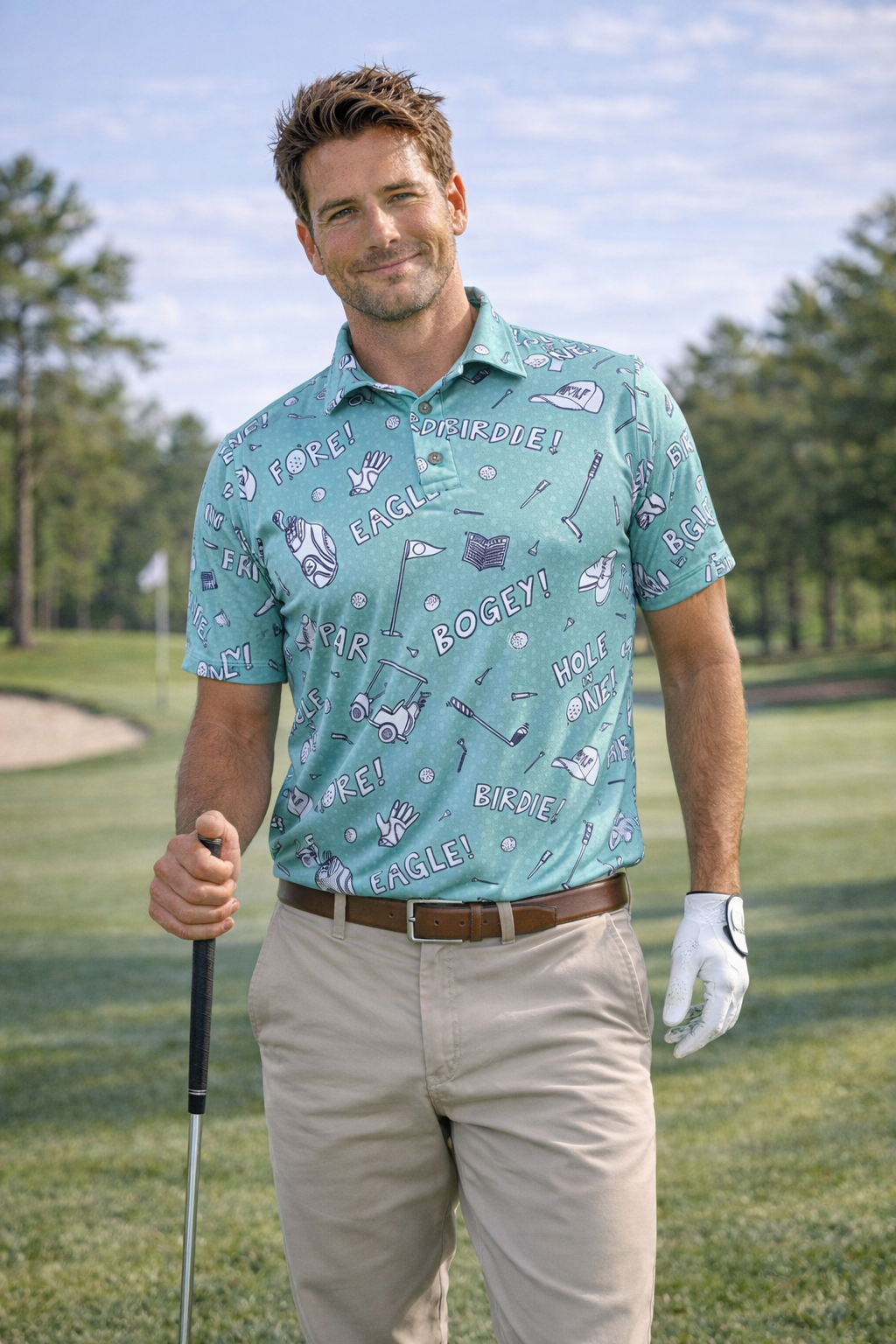Eagle Bogey Birdie Golf Shirt (3608)