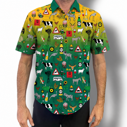 ICONIC GREEN & GOLD Button up Shirt