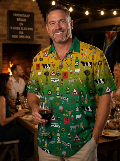 ICONIC GREEN & GOLD Button up Shirt