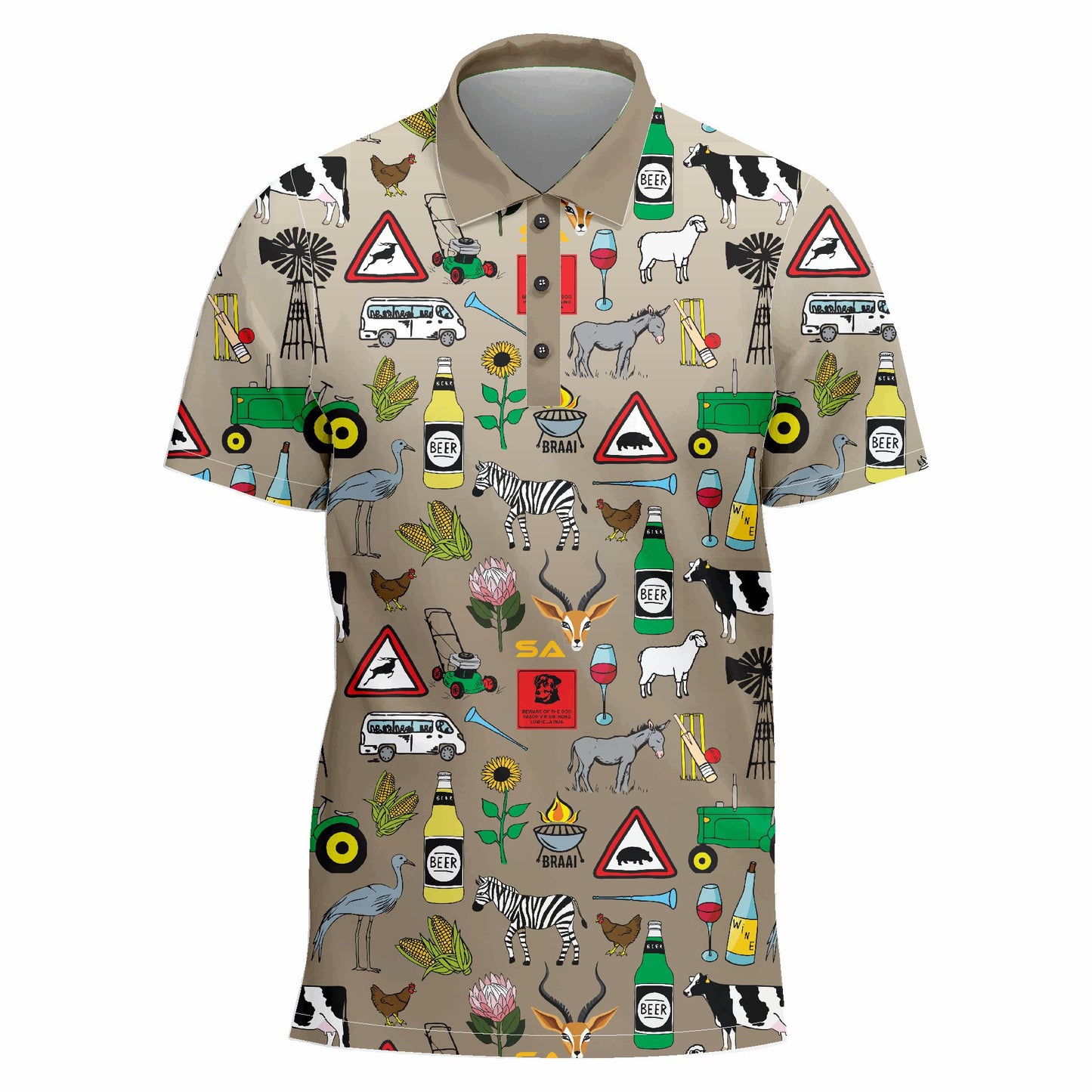 Khaki/White Ombre Iconic Golfer