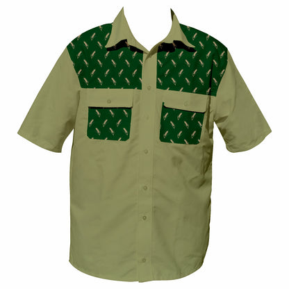 Khaki Koring 44 Klub  - Safari Button Up Shirt