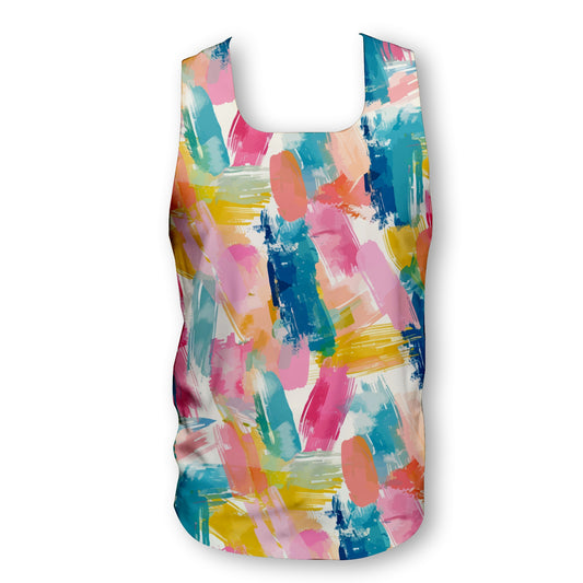 Pastel Brush Strokes - Men's Seamless Performance Running Vest