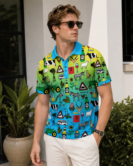 Yellow/Blue Ombre Iconic Golfer
