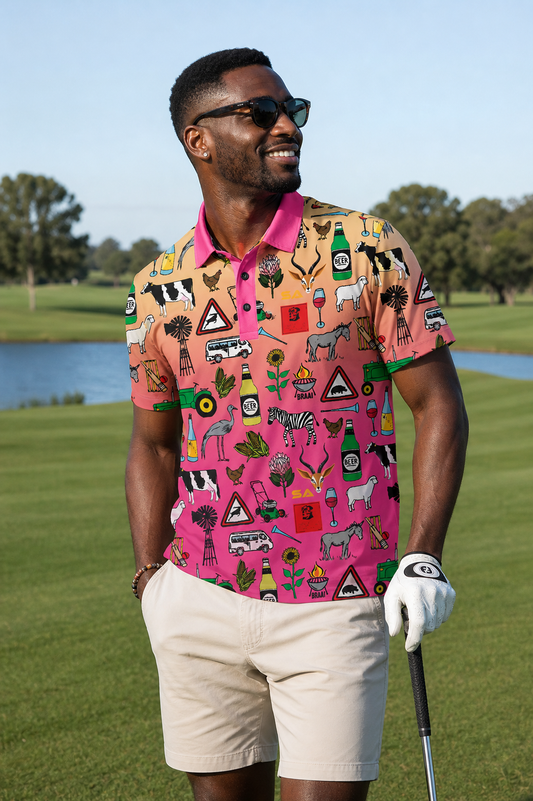 Yellow/Magent Ombre Iconic Golfer
