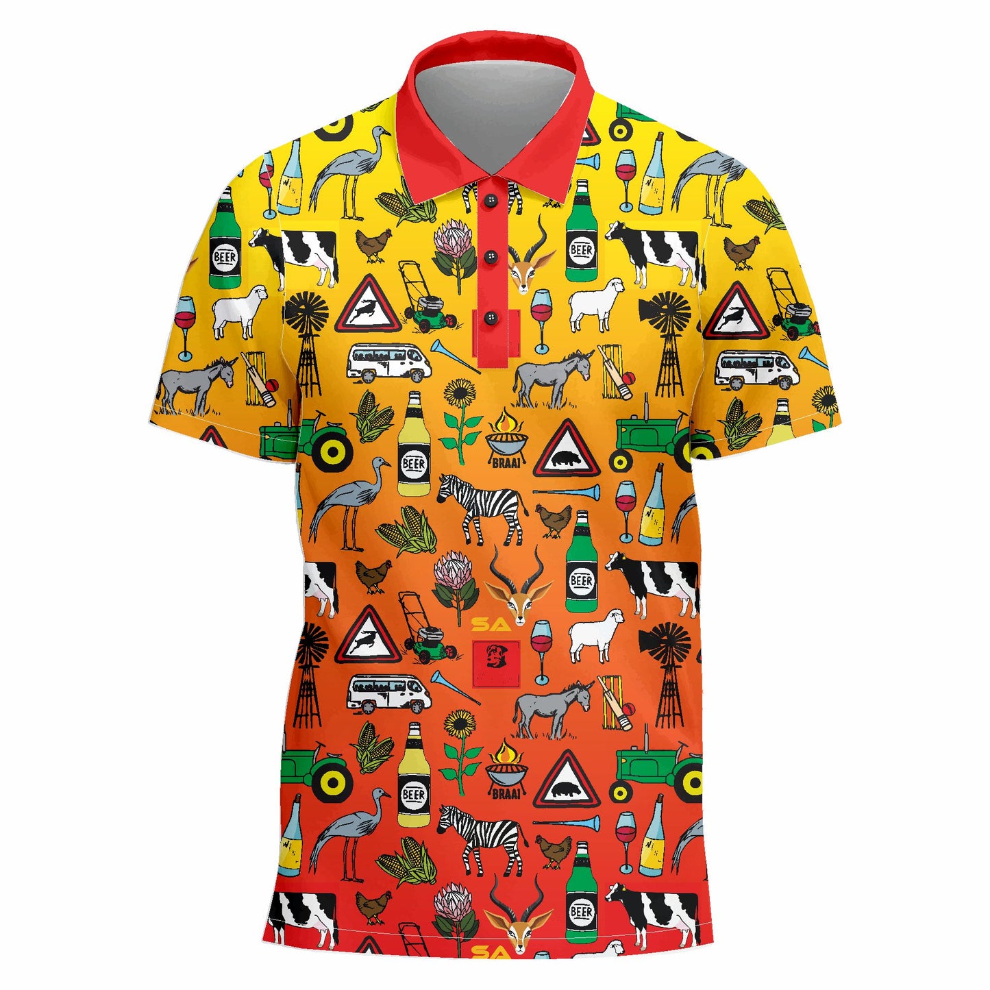 Yellow/Red Ombre Iconic Golfer