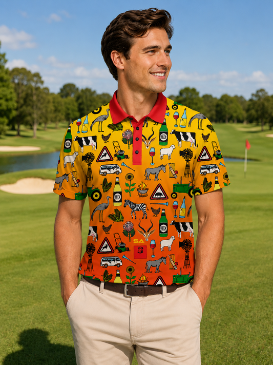 Yellow/Red Ombre Iconic Golfer