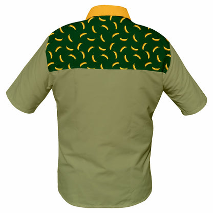 Piesang khaki Geel Kraag 44 Klub  - Safari Button Up Shirt (3828)