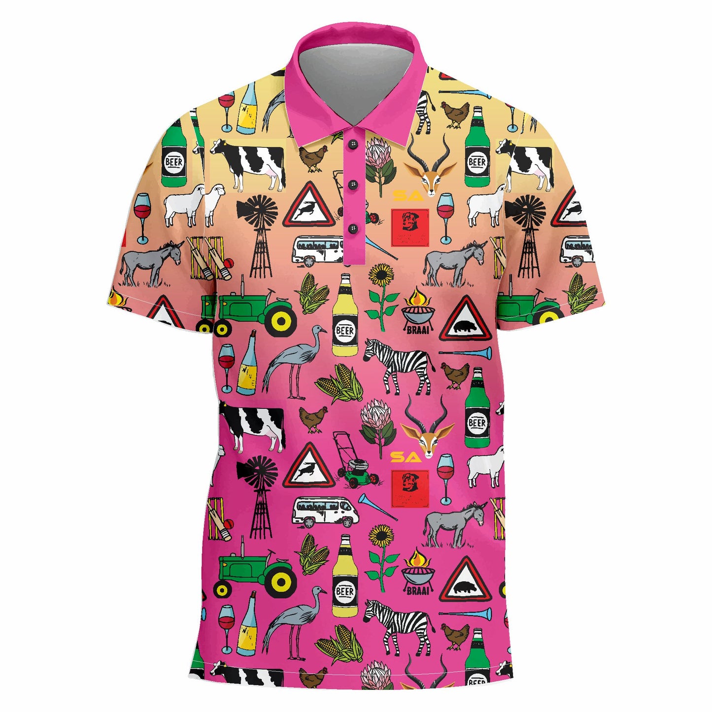 Yellow/Magent Ombre Iconic Golfer
