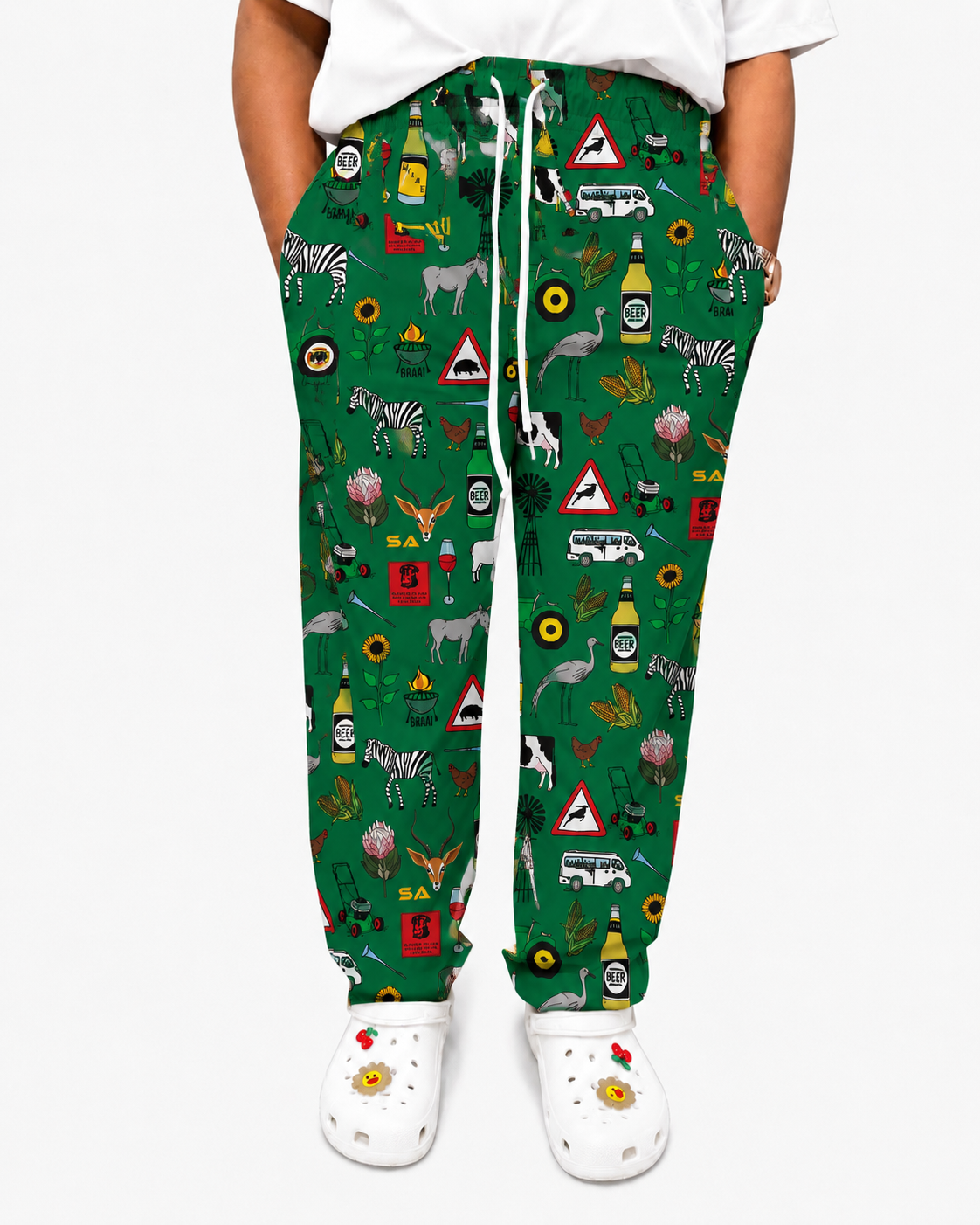 Scrub Pants Unisex – Groen en Goud (Heritage)
