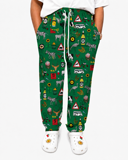 Scrub Pants Unisex – Groen en Goud (Heritage)