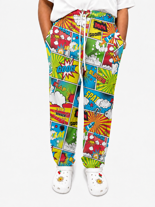 Printed Lifestyle Scrub Pants – Klap It Strokiesprent (Unisex)