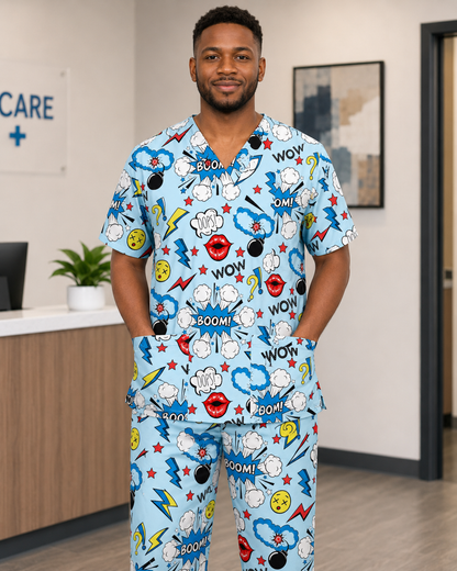 Scrub Set Unisex (Top + Pants) – Oops