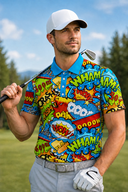 Men's Golf Shirt – Boom Bang Wham (3688)