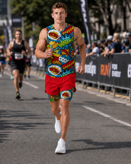 Men's 2-in-1 Run Short with Pocket Tights - Boom Bang Wham