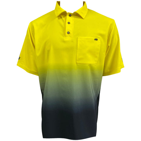 Yellow Ombre Technical Golf Shirt (3433)