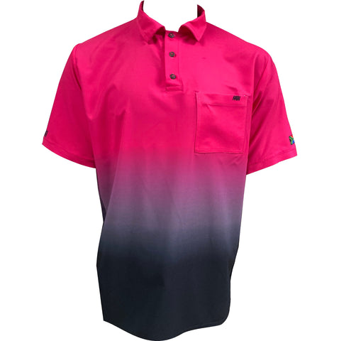 Magenta Ombre Technical Golf Shirt