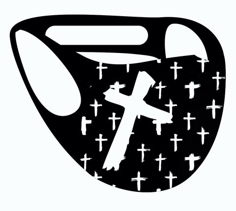 ALPHA & OMEGA Ultimate Comfort Reusable Face Mask White Cross
