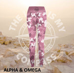 Alpha And Omega Be Strong Pink Camo Print Athleisure Tights
